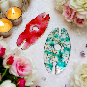 Βάση για μπουκάλι και ποτήρια από υγρό γυαλί