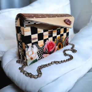 Ξύλινη τσάντα ντεκουπάζ