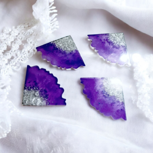 Alternative view of Σουβέρ μοβ από υγρό γυαλί