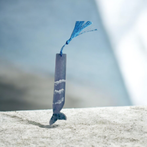 Σελιδοδείκτης από υγρό γυαλί μπλε ουρά