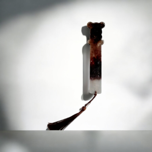 Σελιδοδείκτης από υγρό γυαλί σκυλάκι καφέ