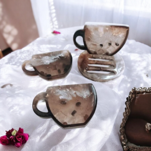 Σουβέρ καφέ από υγρό γυαλί