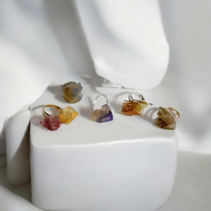 Χειροποίητα δαχτυλίδια από υγρό γυαλί