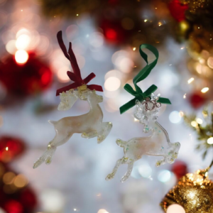 Γούρια ελαφάκι από υγρό γυαλί (Σετ 2)