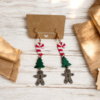 Σκουλαρίκια Κρεμαστά Χριστουγεννιάτικα, Ζαχαροκάλαμο/Δέντρο/Ανθρωπάκι