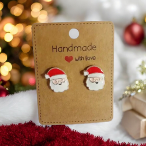 Σκουλαρίκια χριστουγεννιάτικα κουμπωτά, Άγιος Βασίλης