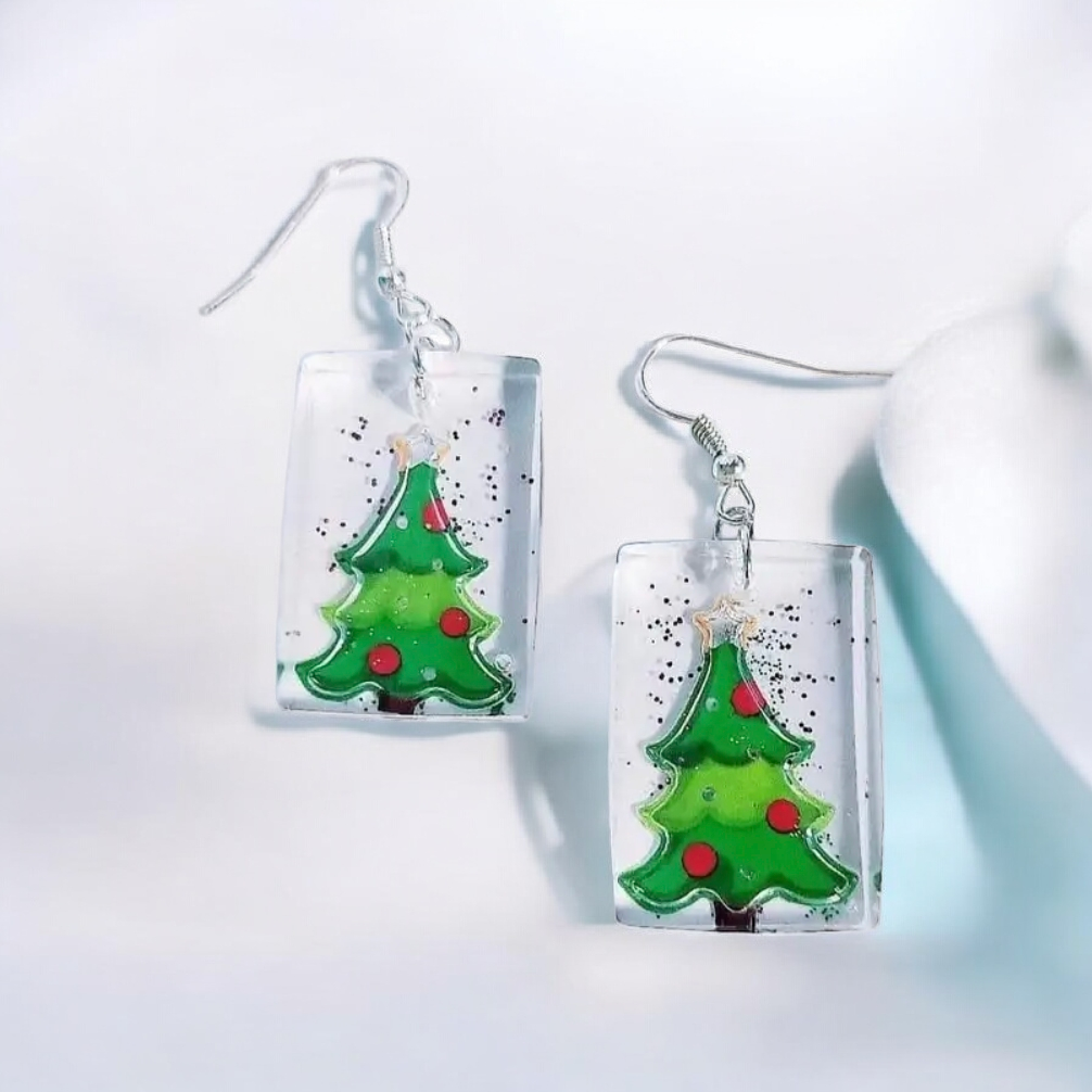 Χειροποίητα σκουλαρίκια από υγρό γυαλί - Image 2