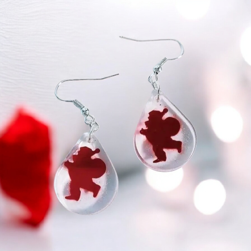 Χειροποίητα σκουλαρίκια από υγρό γυαλί - Image 4