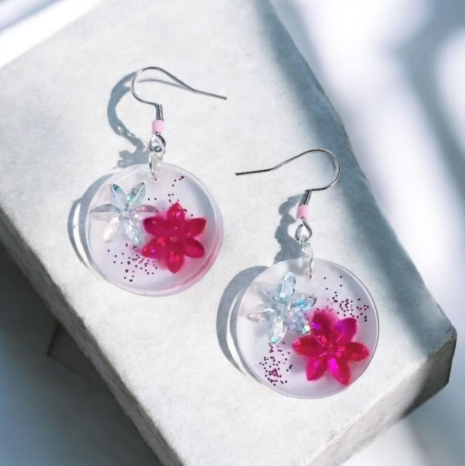 Χειροποίητα σκουλαρίκια από υγρό γυαλί - Image 6