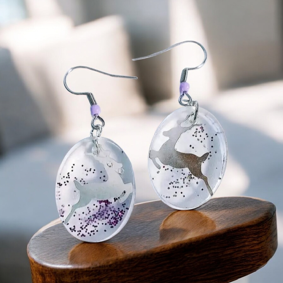 Χειροποίητα σκουλαρίκια από υγρό γυαλί - Image 8