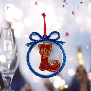 Alternative view of Χειροποίητα χριστουγεννιάτικα κρεμαστά στολίδια από υγρό γυαλί