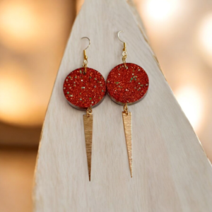 Σκουλαρίκια κρεμαστά από υγρό γυαλί