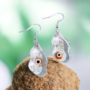Χειροποίητα κρεμαστά σκουλαρίκια με ματάκι