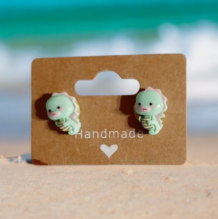 Σκουλαρίκια παιδικά καρφωτά ιππόκαμποι