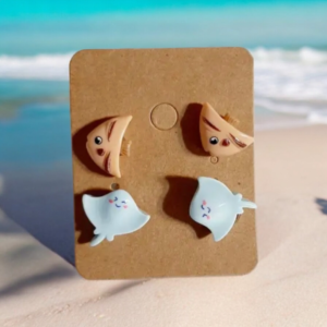 Σκουλαρίκια παιδικά καρφωτά ψαράκια σαλάχι