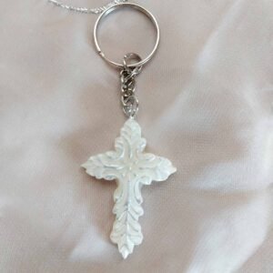 Μπρελόκ σταυρός από υγρό γυαλί (σε διάφορα χρώματα)