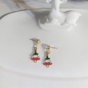 Alternative view of Σκουλαρίκια Κρεμαστά Χριστουγεννιάτικα, Δέντρο πολύχρωμο