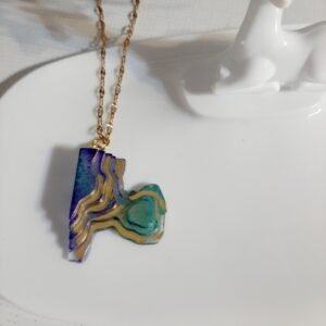 Alternative view of Χειροποίητο κολιέ από υγρό γυαλί