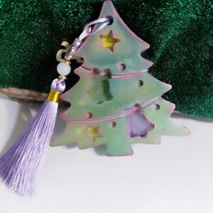 Alternative view of Γούρι 2026 δεντράκι με πράσινη φούντα