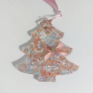 Alternative view of Χειροποίητο γούρι στολίδι δεντράκι από υγρό γυαλί