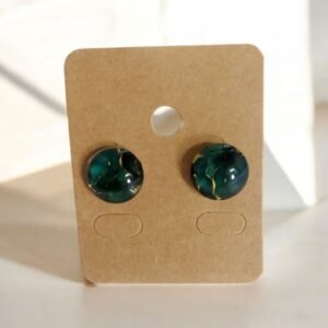 Καρφωτά σκουλαρίκια από υγρό γυαλί