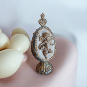 Alternative view of Κεραμικό μεγάλο αυγό με πηλό και πολυεστερικό αγγελάκι