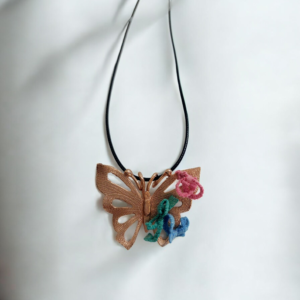 Alternative view of Κολιέ πεταλούδα μπρονζέ