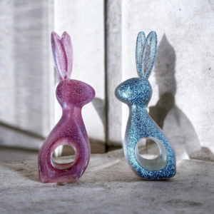 Κουνελάκι  χειροποίητο από υγρό γυαλί