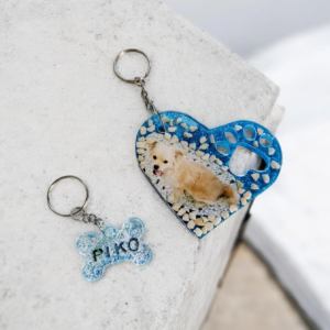 Alternative view of Μπρελόκ καρδιά με την φωτογραφία και το όνομα του κατοικιδιου σου.Κατόπιν παραγγελίας όνομα και χρώμα που επιθυμείς