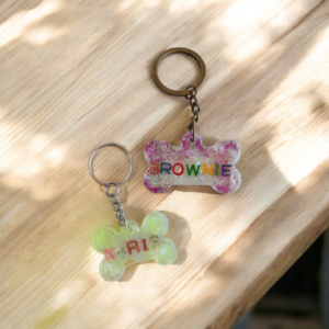 Alternative view of Μπρελόκ ταυτότητα από υγρό γυαλί για τα κατοικίδια. Κατόπιν παραγγελία το χρώμα και το όνομα που επιθυμείςα