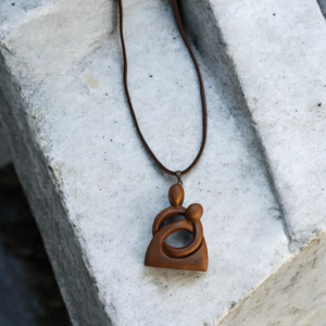 Χειροποίητο κολιέ από υγρό γυαλί ζευγάρι