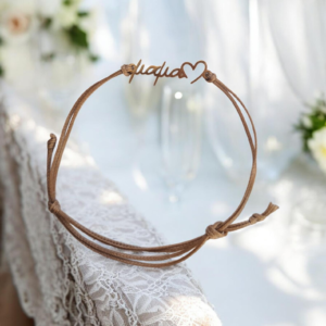 Μεταλλικό βραχιόλι ΜΑΜΑ με κορδόνι