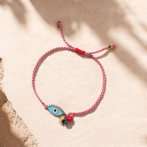 Alternative view of Μαρτάκι  χειροποίητο με ματάκι οβαλ γαλάζιο