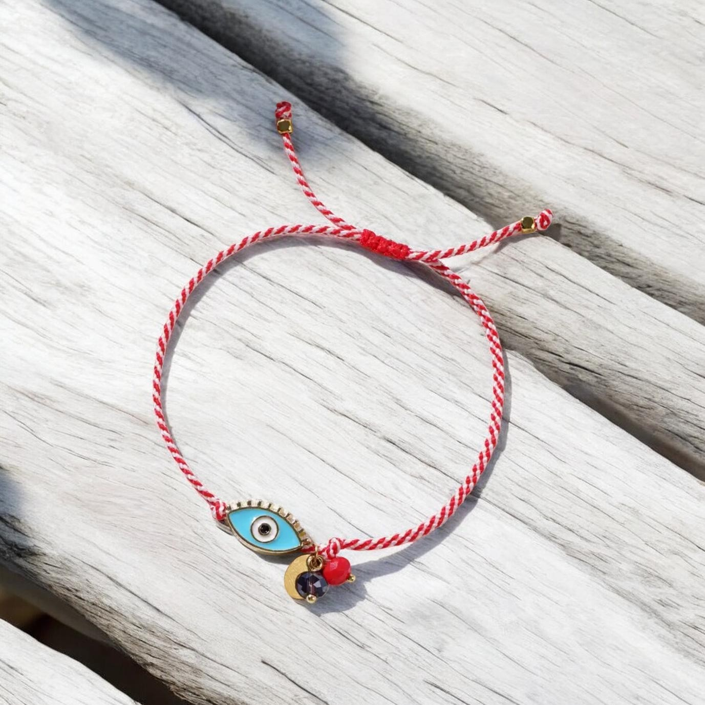 Μαρτάκι χειροποίητο με ματάκι οβαλ γαλάζιο - Image 5