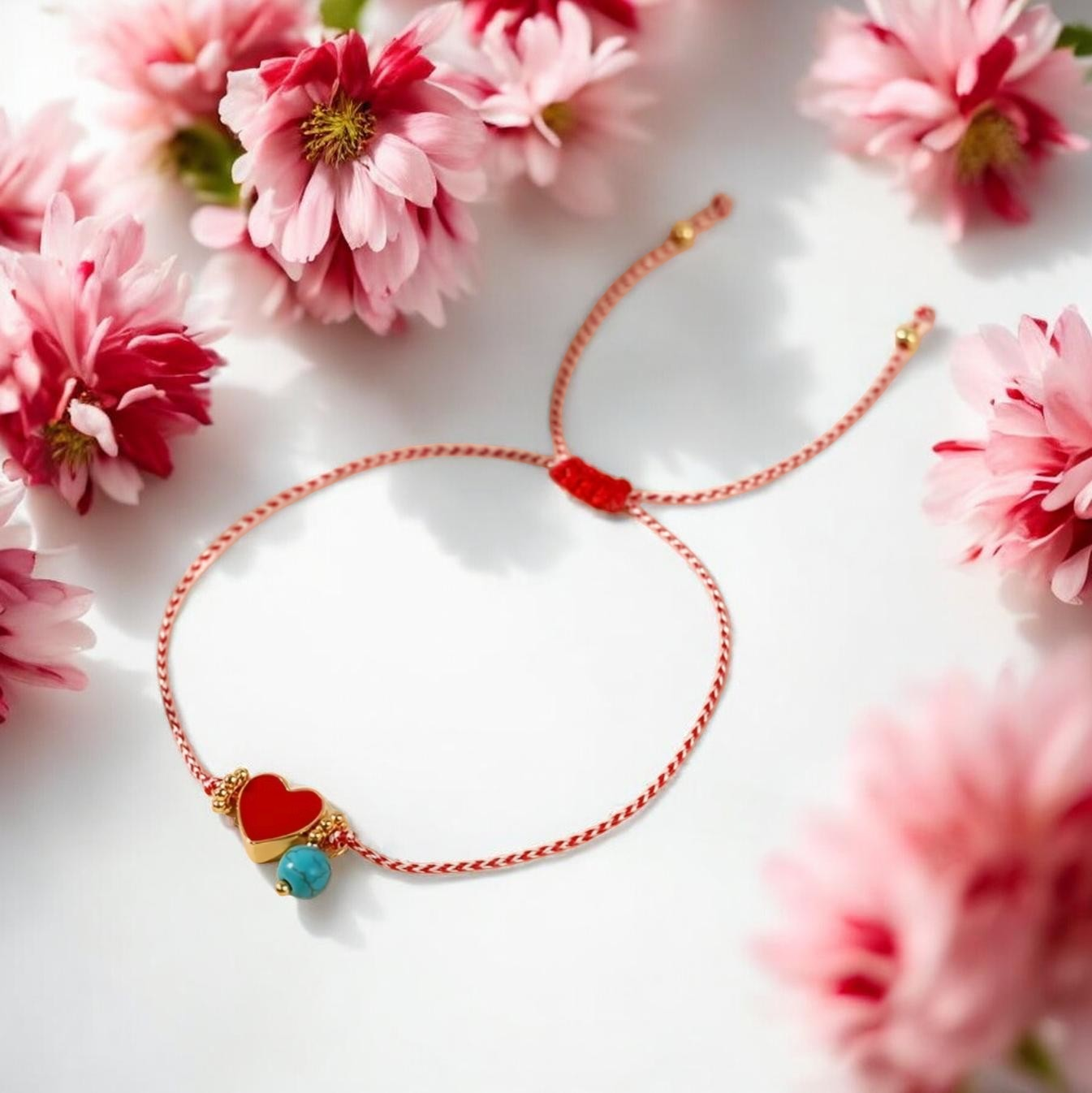 Μαρτάκι χειροποίητο με καρδιά κόκκινη - Image 2