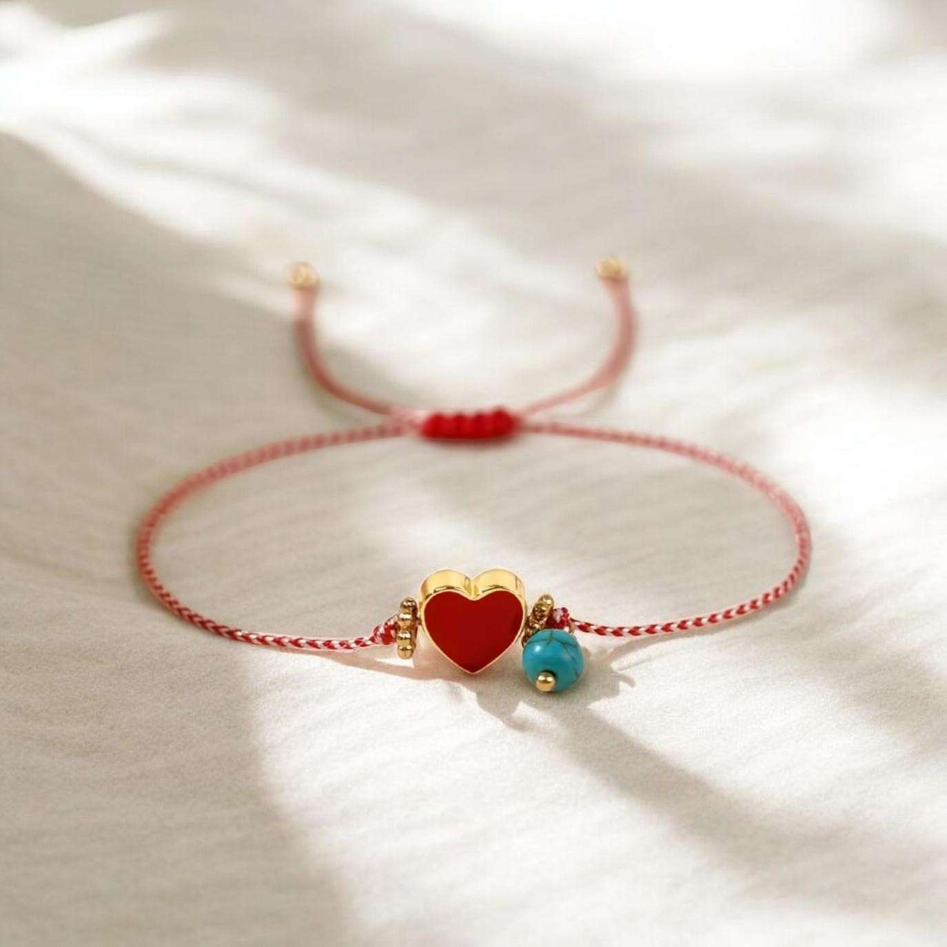 Μαρτάκι χειροποίητο με καρδιά κόκκινη - Image 3