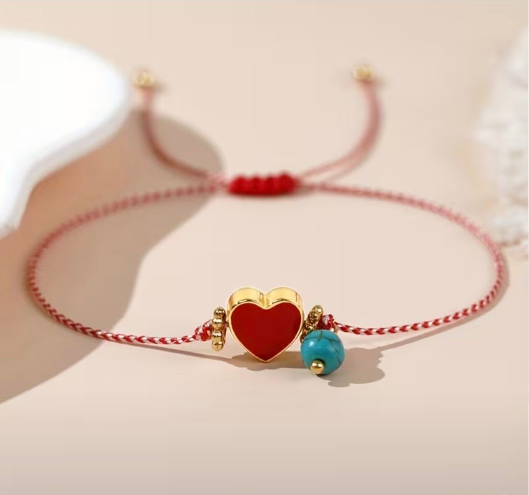 Μαρτάκι χειροποίητο με καρδιά κόκκινη - Image 4