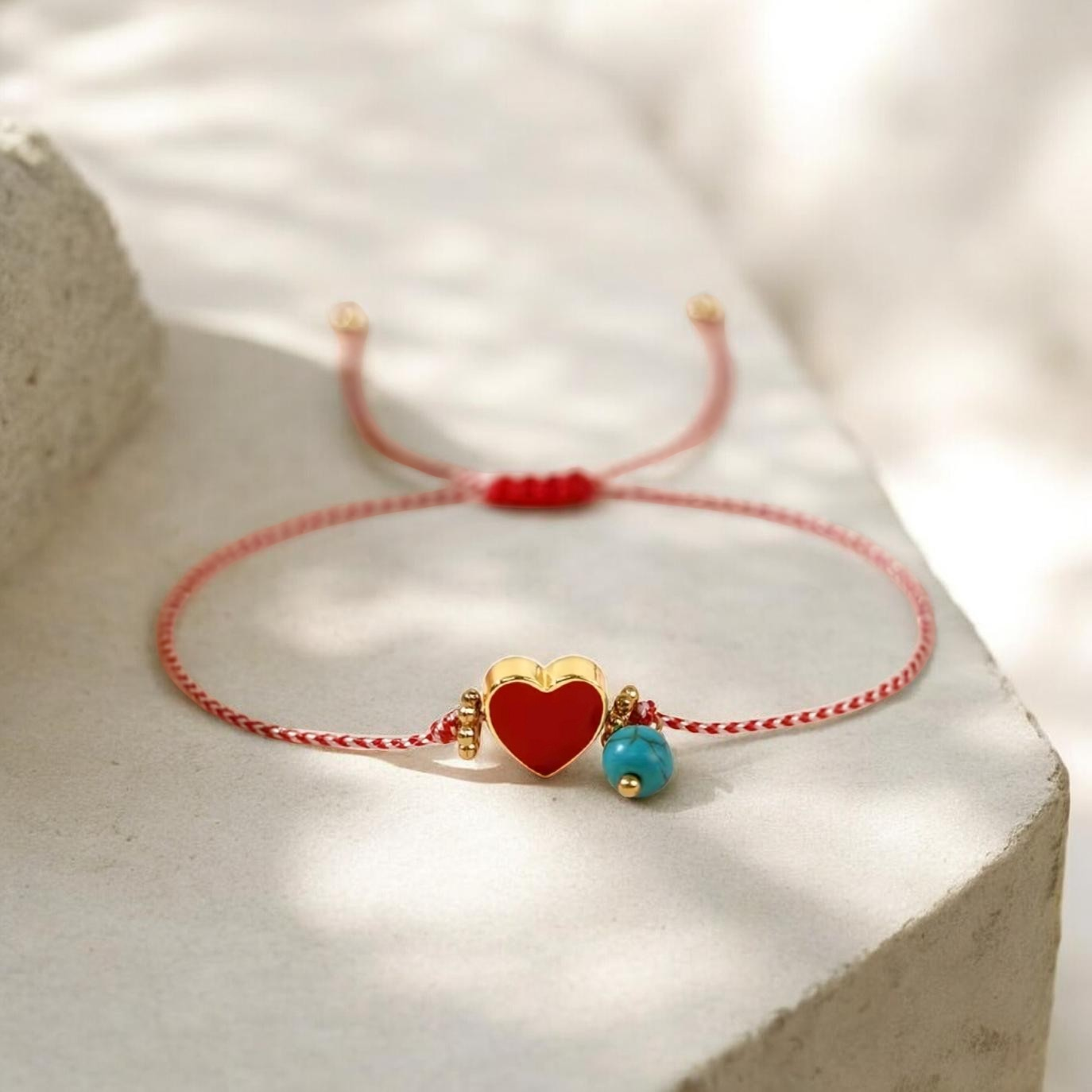 Μαρτάκι χειροποίητο με καρδιά κόκκινη - Image 5