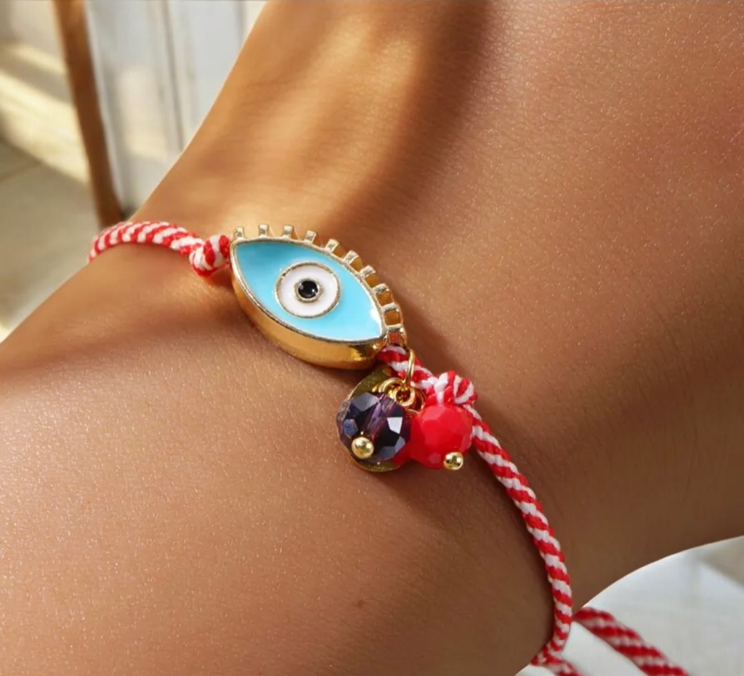 Μαρτάκι χειροποίητο με ματάκι οβαλ γαλάζιο - Image 6